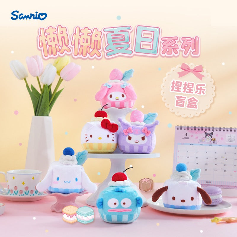 HP96 Sanrio Lazy Summer Series Pinching Sound Blind Box Kulomi Osmanthus Dog Pochacoo Decompression Blind Box