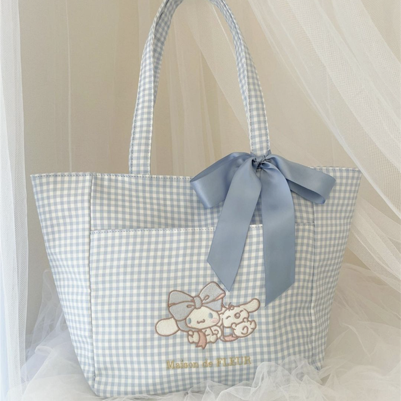 Pure blue Cinnamoroll tote make up bag