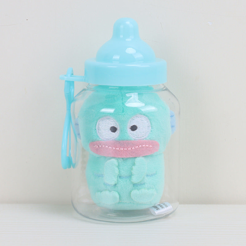 Sanrio baby bottle plush pendant cute cinnamon dog Pacha dog doll cartoon bag pendant doll