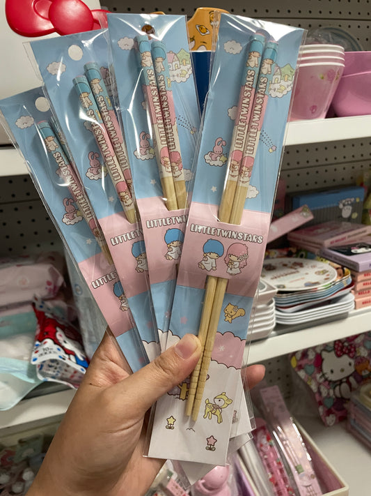 Twins stars wooden chopsticks