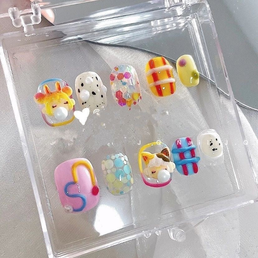 Press on nails cutest designs handmade