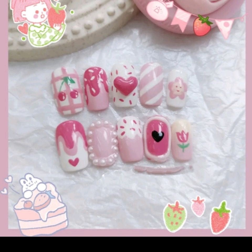 Press on nails cutest designs handmade