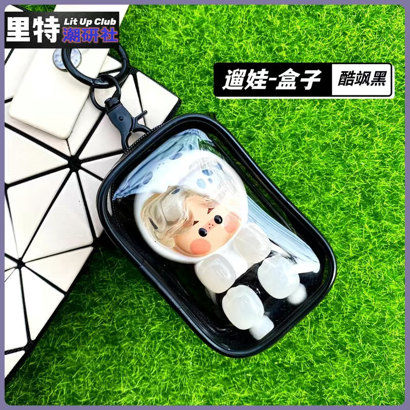 Clear pouch for plushies or figurines