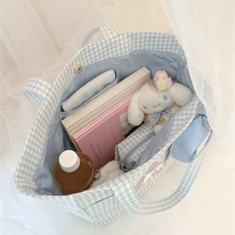 Pure blue Cinnamoroll tote make up bag