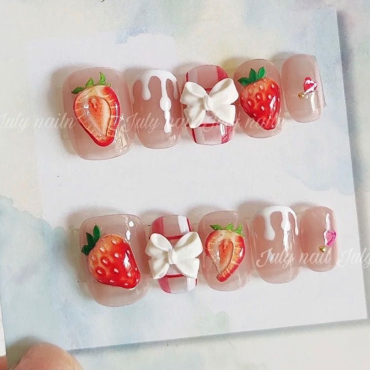 Press on nails cutest designs handmade