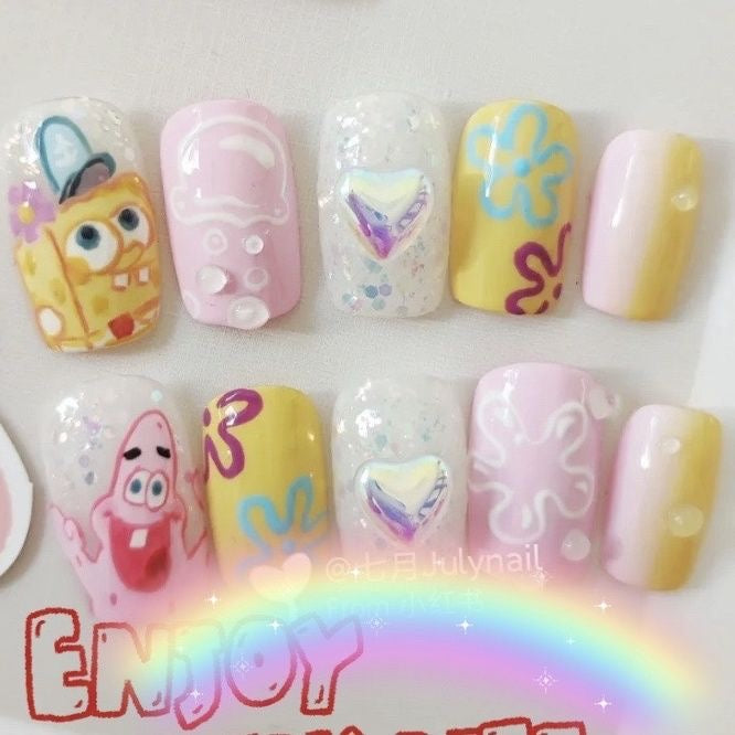 Press on nails cutest designs handmade