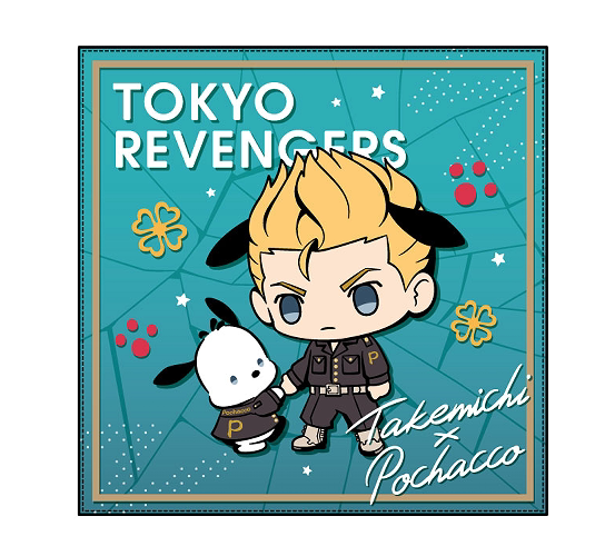 HP102 Japanese Sanrio Tokyo Revengers Cooperative Anime Silk Thin Square Scarf Handkerchief