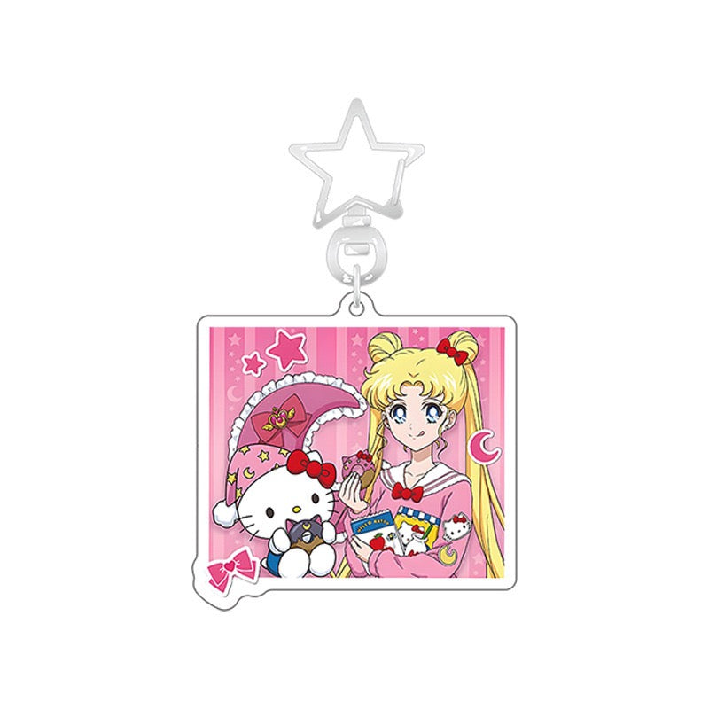 HP105 Sanrio & Sailormoon pretty acrylic star keychain