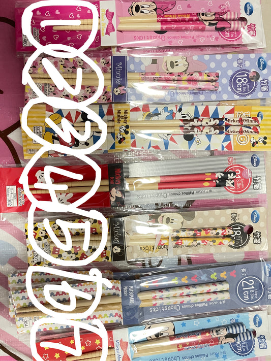 Mickey Minnie wooden chopsticks