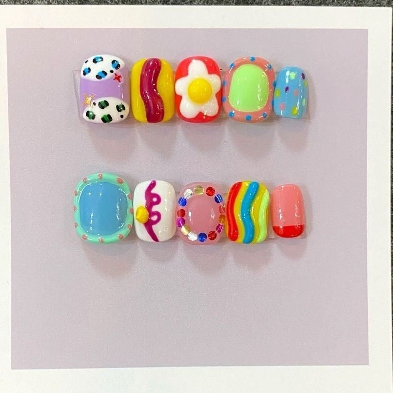 Press on nails cutest designs handmade