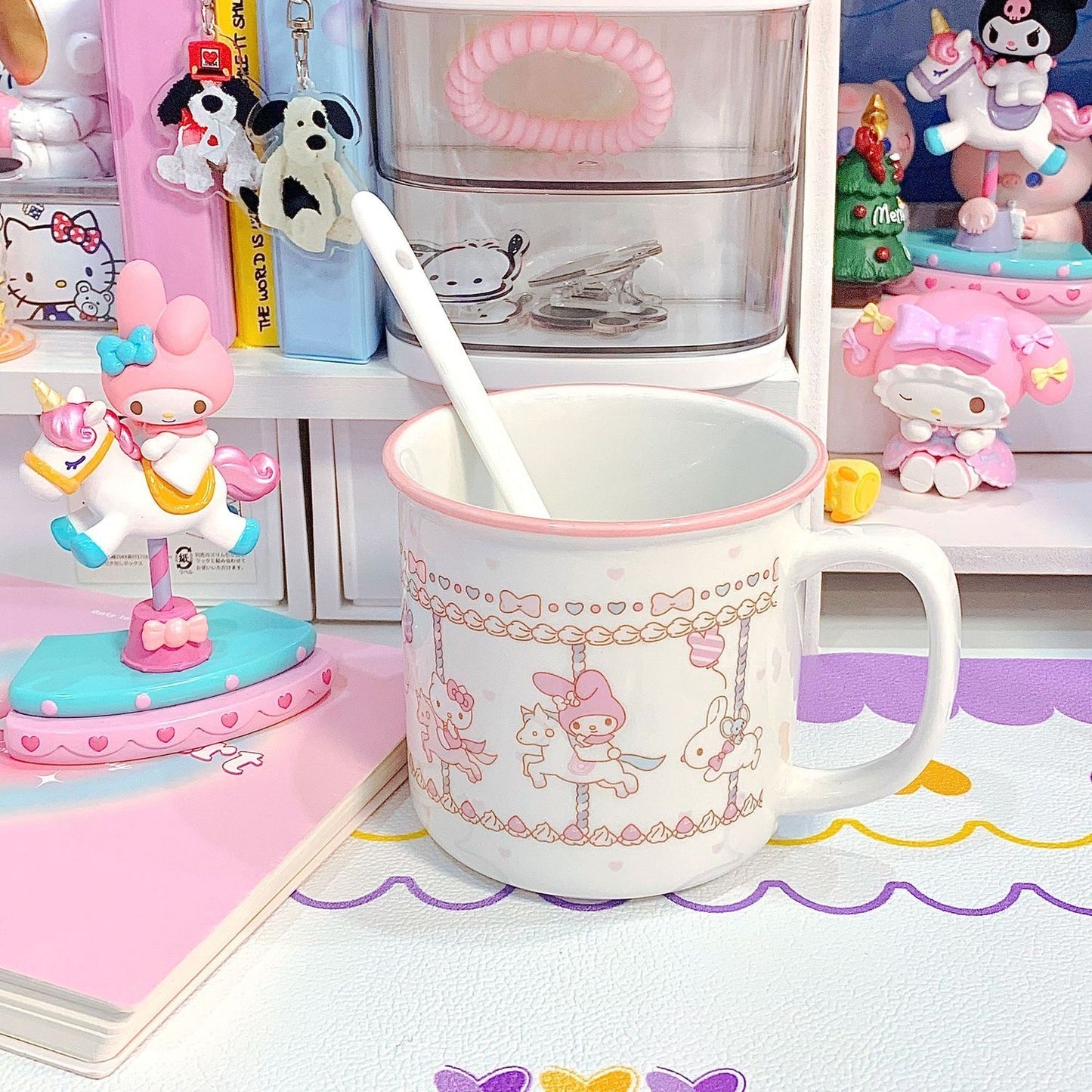 Sanrio families coroussel cup