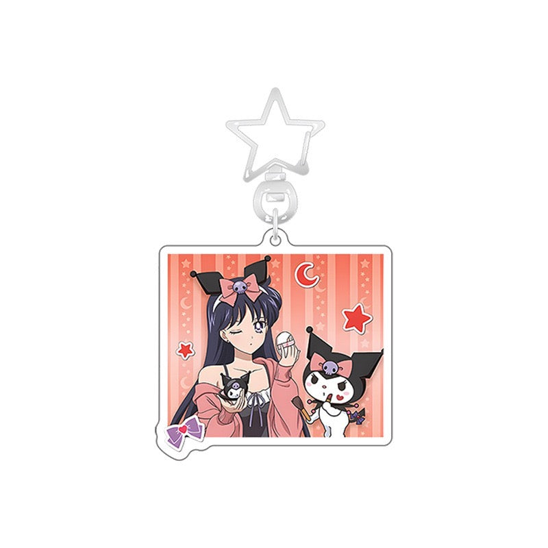 HP105 Sanrio & Sailormoon pretty acrylic star keychain