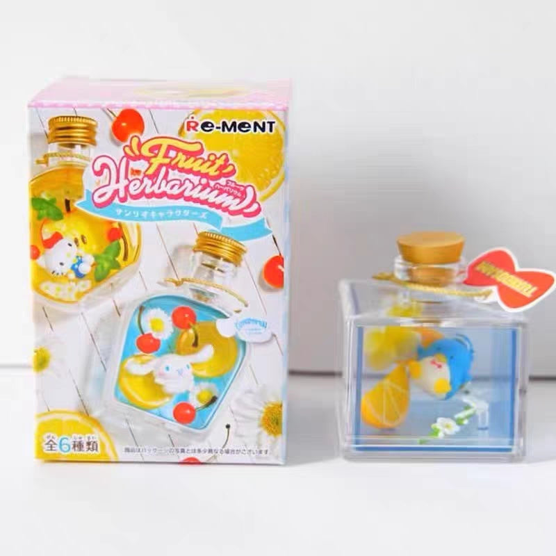 Sanrio blind box, miniature bottle, eating and playing toys, healing system, small ornaments