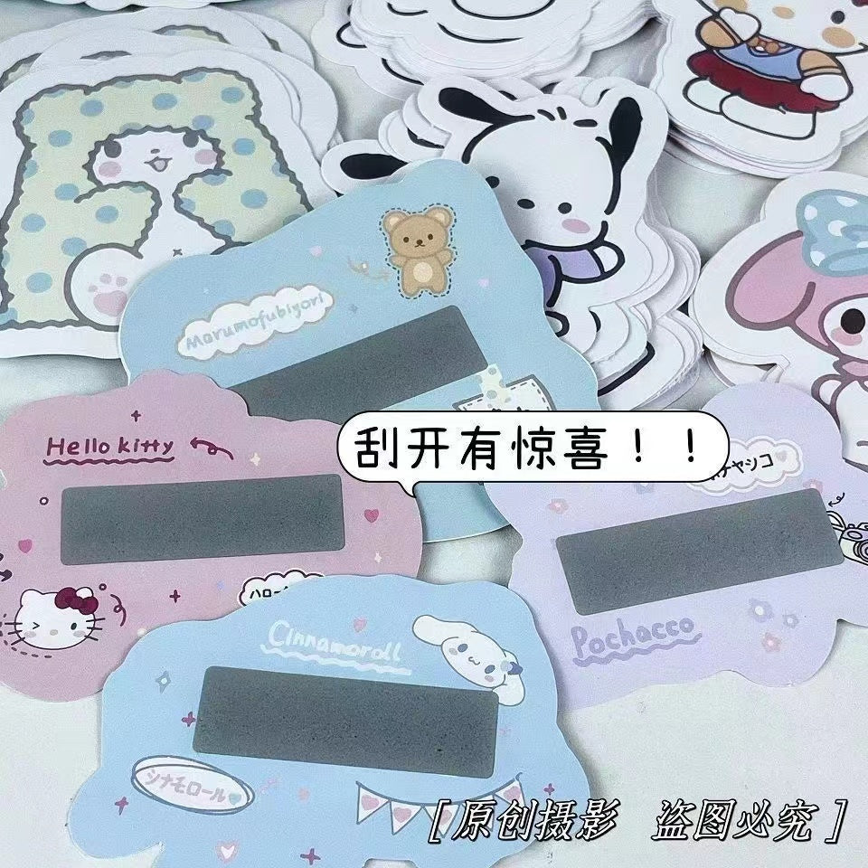 A0140 Scratch card Surprise card (12pcs)  Sanrio families