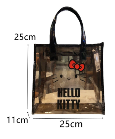 A0212 Clear kitty hand bag