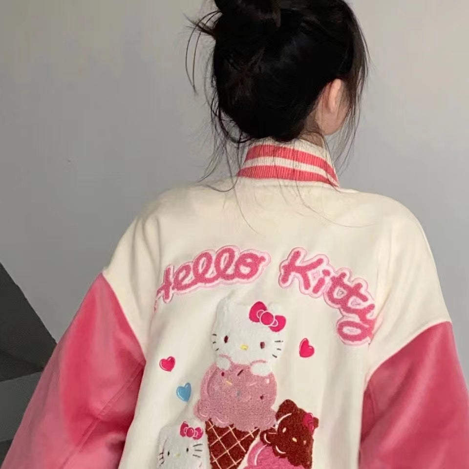 W104 Kitty baseball jacket