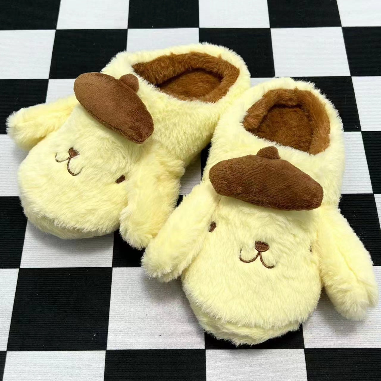 Winter furry slippers