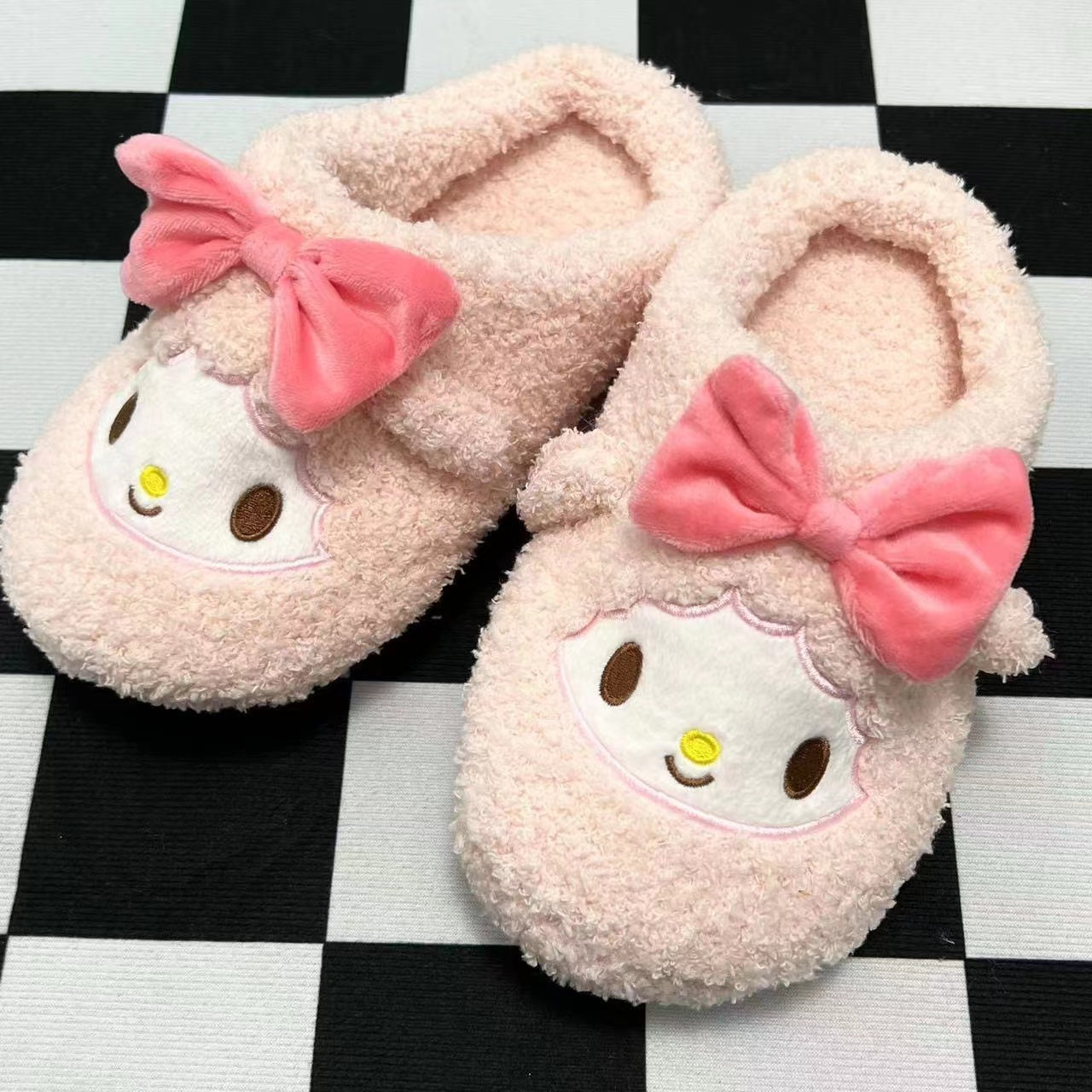 Winter furry slippers