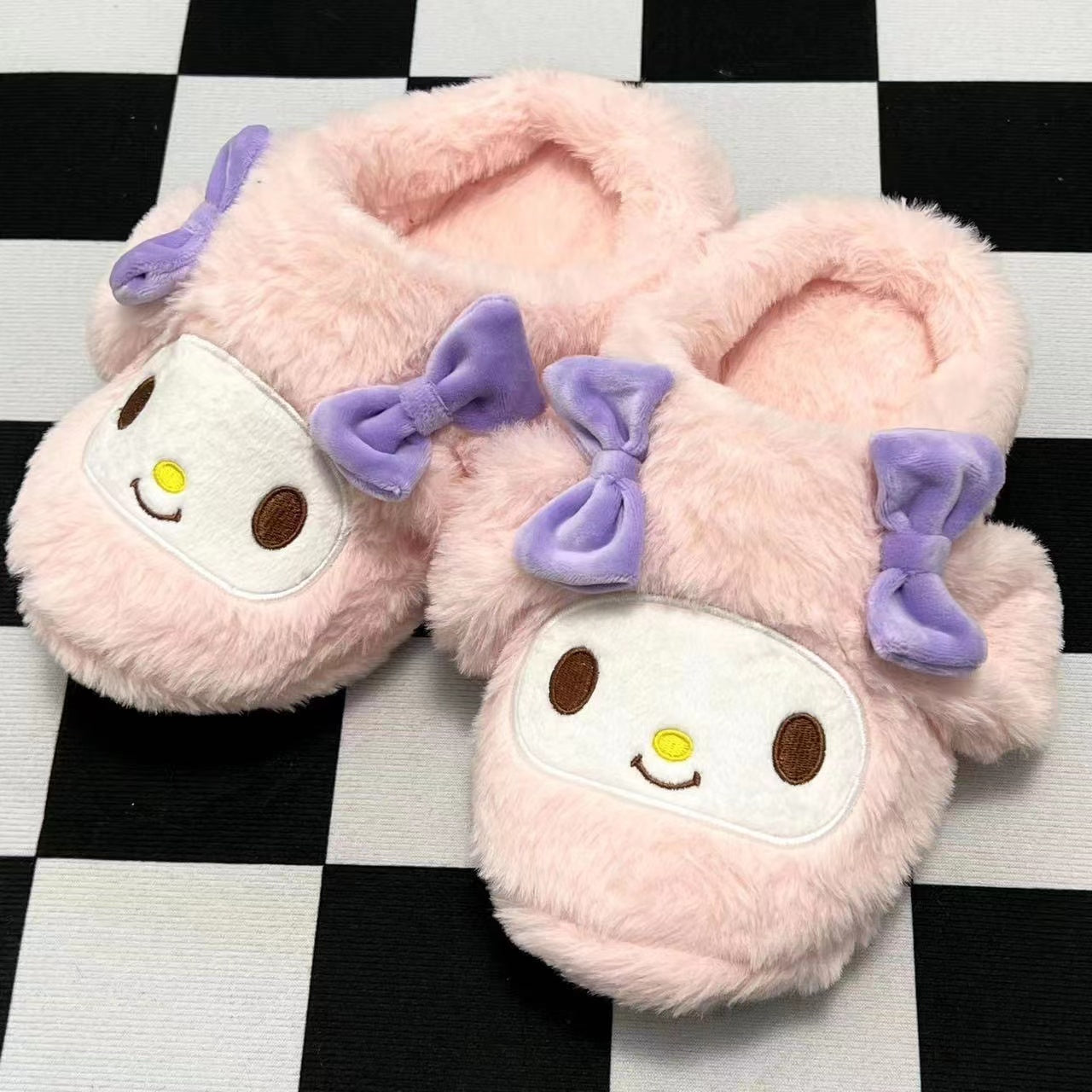 Winter furry slippers