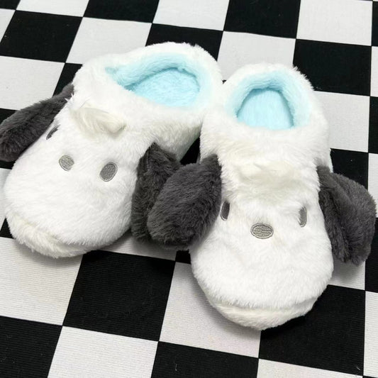 Winter furry slippers