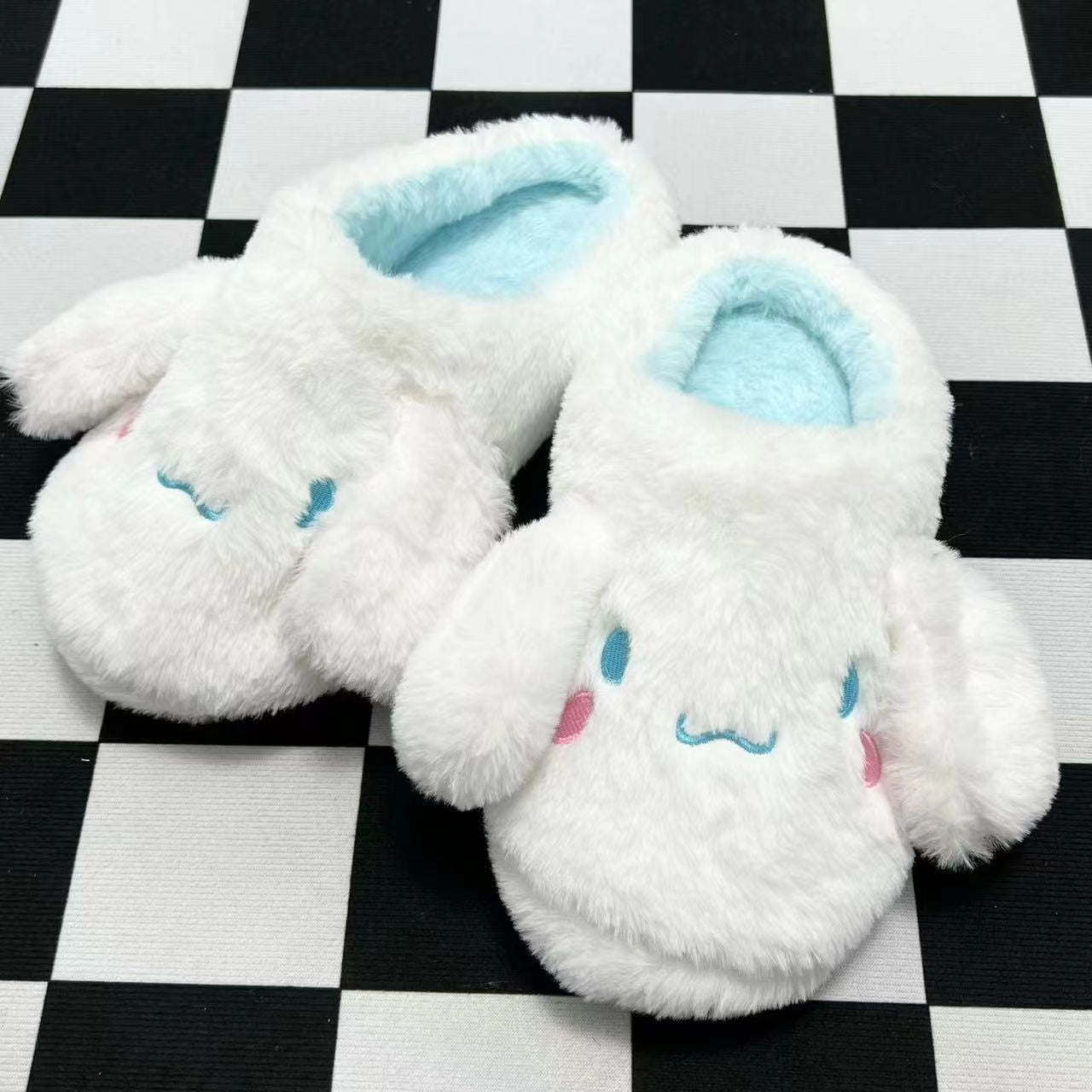 Winter furry slippers