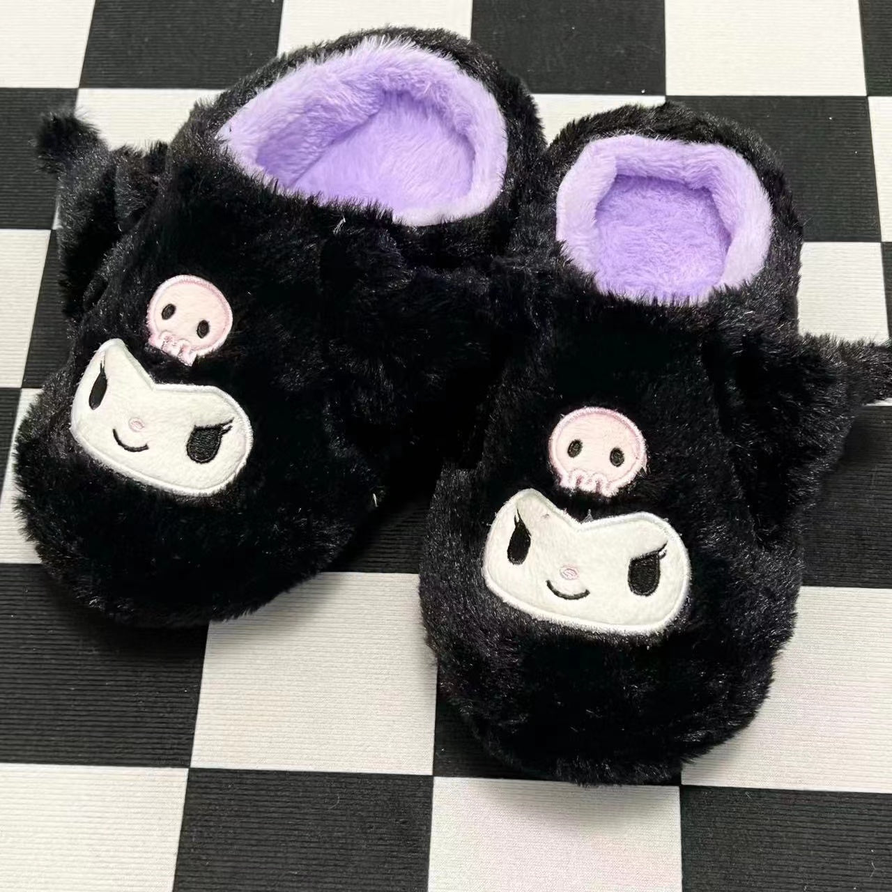 Winter furry slippers