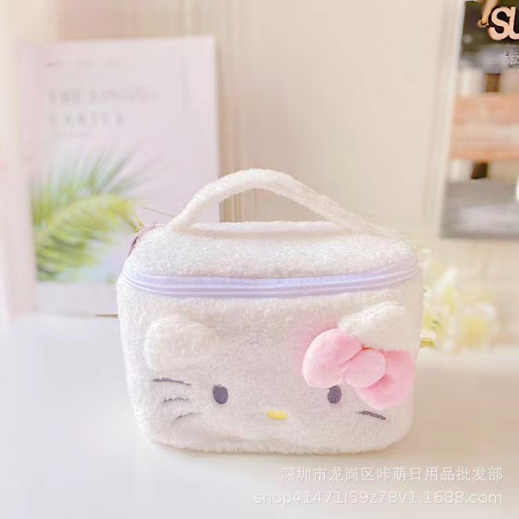 Fuzzy make up bags