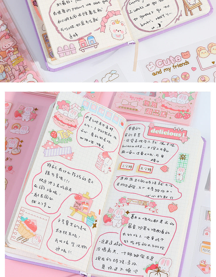 A0177 Girls' daily stickers 4 sheetspack