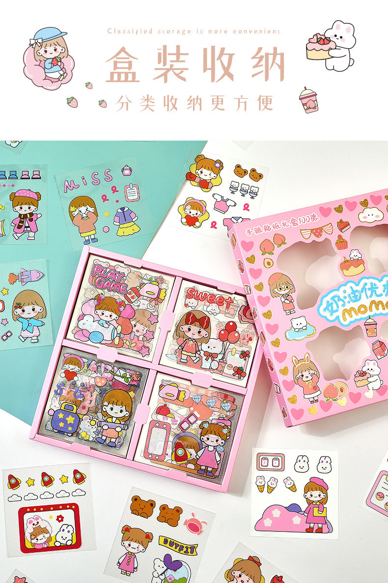 A0183 Momo stickers box 100 sheets