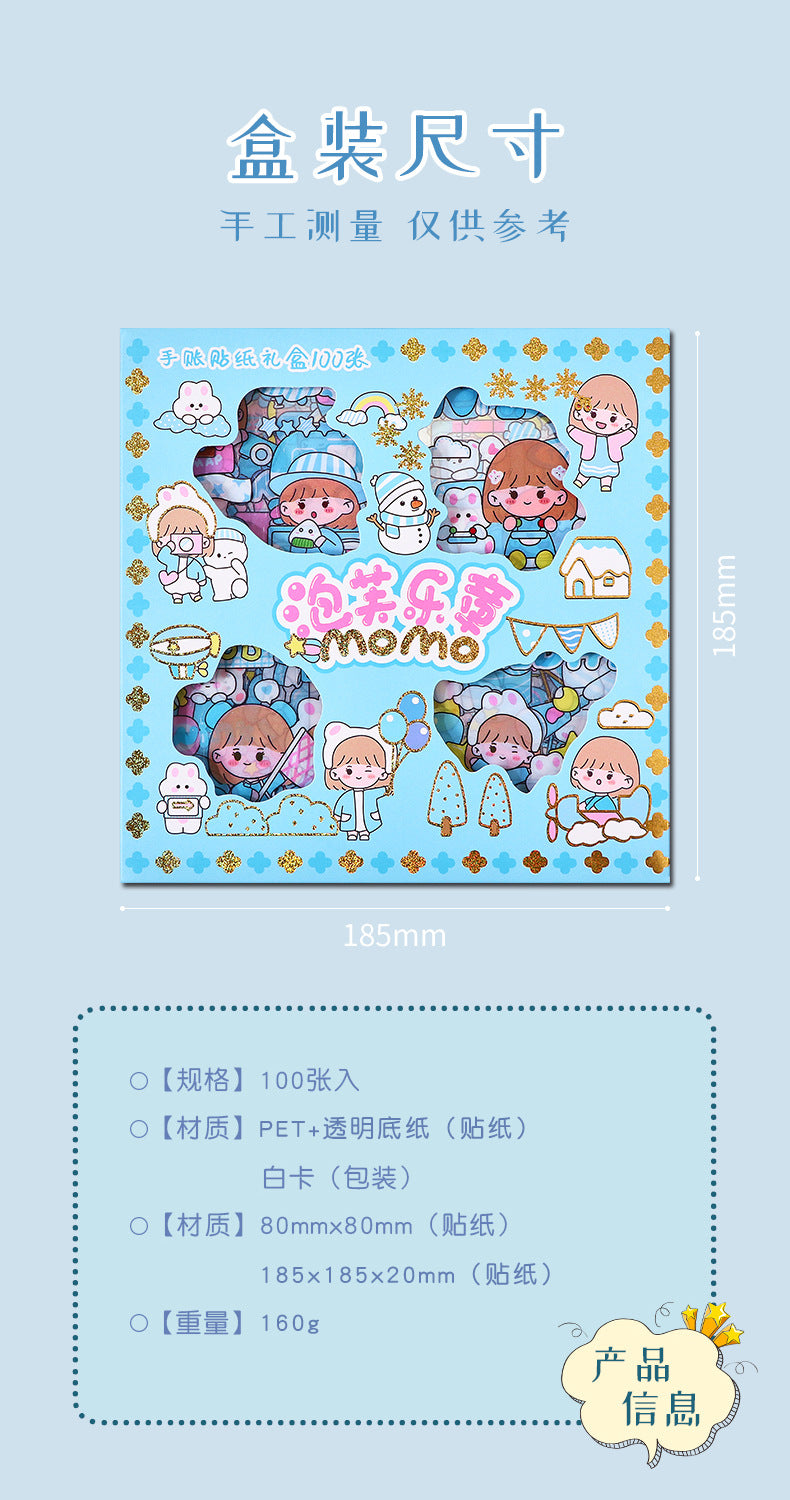 A0183 Momo stickers box 100 sheets