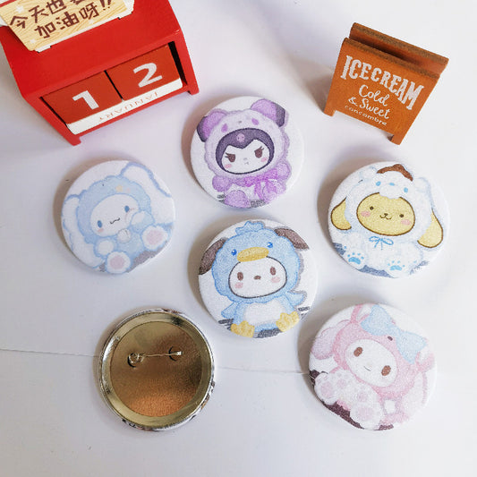 A0201 Animal badges (a set5 pcs)