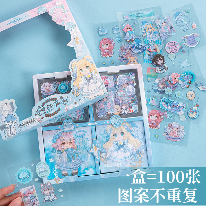 A0172 Song of Ocean stickers box 100 sheets