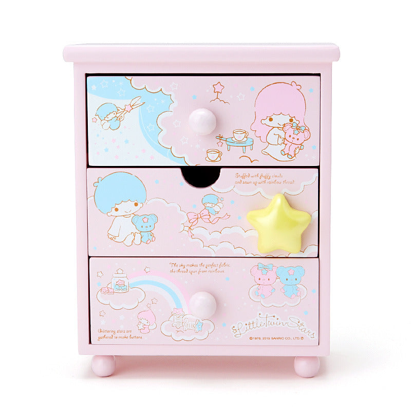 A0204 My Melody Little Twins Stars Wooden drawer storage